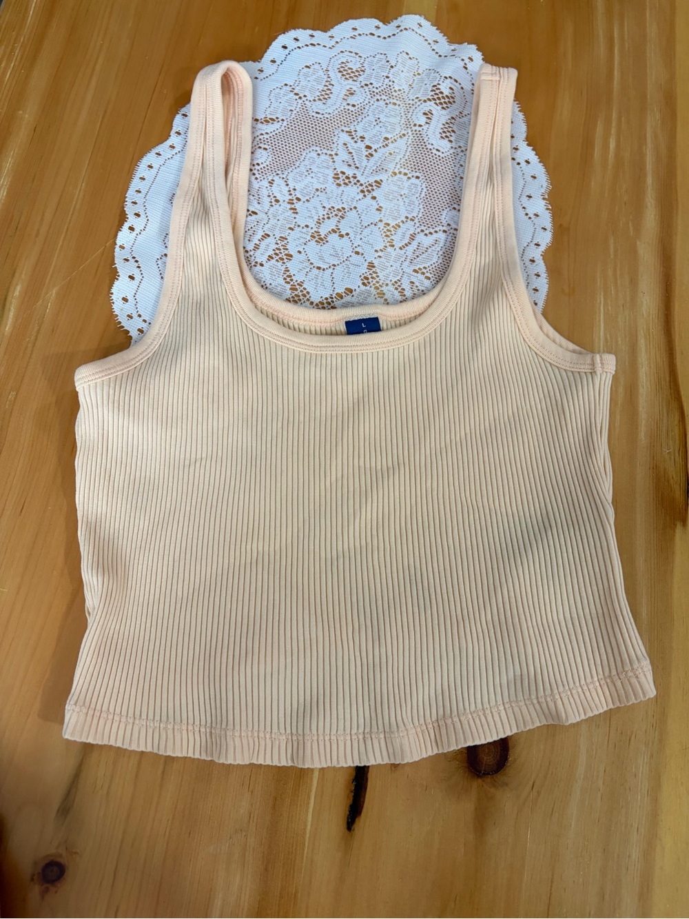 Old Navy Peach Ribbed Tank Top